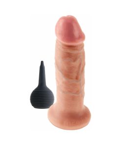 King Cock 7 In. Squirting Cock Realistic Dildo Beige
