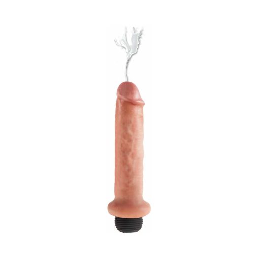King Cock 7 In. Squirting Cock Realistic Dildo Beige - Image 3