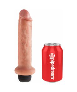 King Cock 7 In. Squirting Cock Realistic Dildo Beige