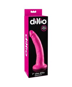 Dillio 7 In. Slim Realistic Dildo With Suction Cup Pink