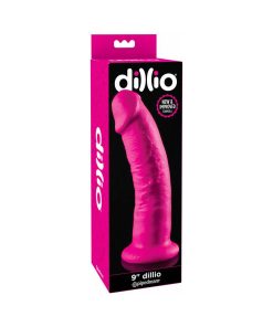 Dillio 9 In. Realistic Dildo With Suction Cup Pink