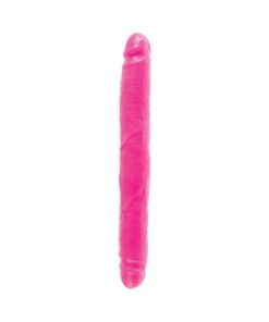 Dillio 12 In. Double Dong Realistic Dual-Ended Dildo Pink