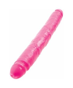 Dillio 12 In. Double Dong Realistic Dual-Ended Dildo Pink