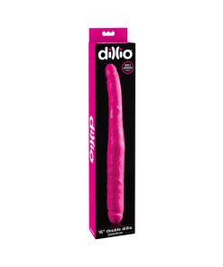 Dillio 16 In. Double Dong Realistic Dual-Ended Dildo Pink