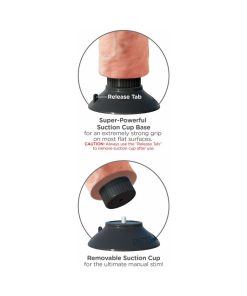King Cock 6 In. Vibrating Cock Poseable Dildo With Suction Cup Beige