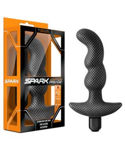 Spark Ignition Prv-02 Vibrating Silicone Prostate Massager Carbon Fiber