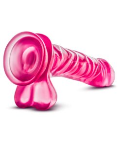 B Yours Basic 8 Realistic 9 In. Dildo With Balls Pink