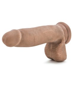Au Naturel 7 In. Posable Dual Density Dildo With Balls Tan