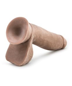 Au Naturel 7 In. Posable Dual Density Dildo With Balls Tan