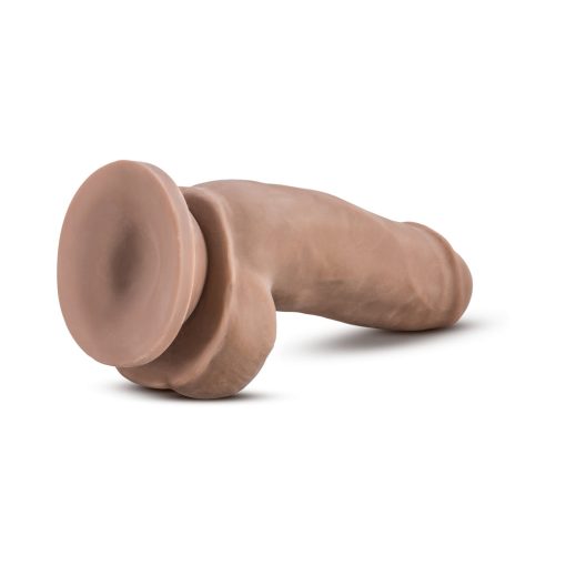 Au Naturel 7 In. Sensa Feel Fat Boy Posable Dual Density Dildo Tan - Image 5