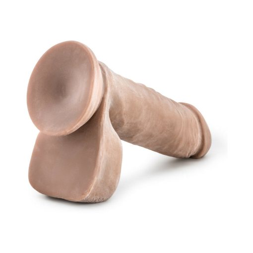 Au Naturel 8 In. Posable Dual Density Dildo With Balls Tan - Image 5