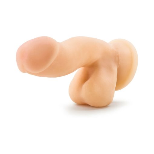 Au Naturel 6.5 In. Posable Dual Density Dildo With Balls Beige - Image 4