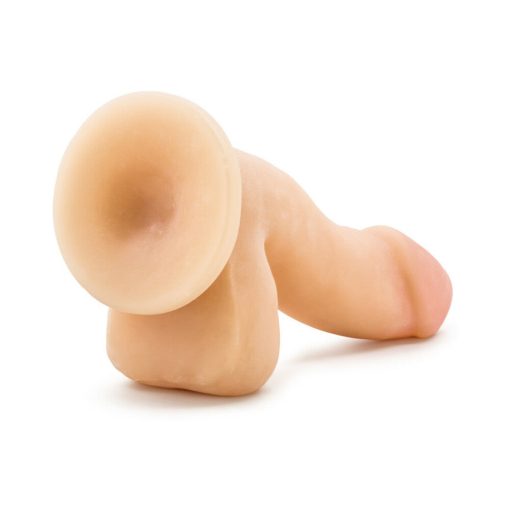 Au Naturel 6.5 In. Posable Dual Density Dildo With Balls Beige - Image 5