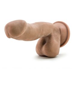Au Naturel 6.5 In. Posable Dual Density Dildo With Balls Tan