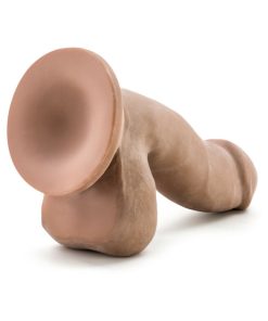 Au Naturel 6.5 In. Posable Dual Density Dildo With Balls Tan