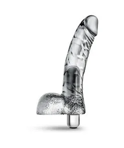 Alternative view of Naturally Yours Vibrating Ding Dong With Balls 6.5 In. Clear