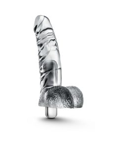 Naturally Yours Vibrating Ding Dong With Balls 6.5 In. Clear
