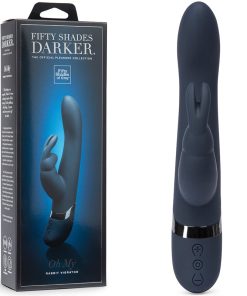 Fifty Shades Darker Oh My Rechargeable Silicone Rabbit Vibrator Slate Blue