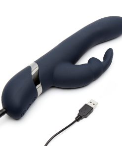 Fifty Shades Darker Oh My Rechargeable Silicone Rabbit Vibrator Slate Blue