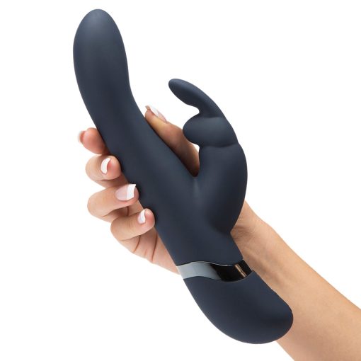 Fifty Shades Darker Oh My Rechargeable Silicone Rabbit Vibrator Slate Blue - Image 5