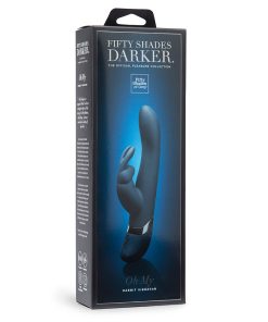Fifty Shades Darker Oh My Rechargeable Silicone Rabbit Vibrator Slate Blue