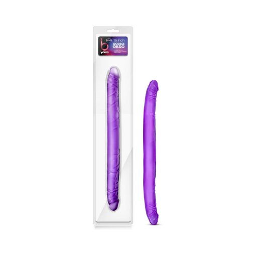 B Yours 16 In. Double Dildo Purple