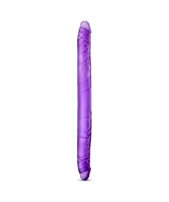 B Yours 16 In. Double Dildo Purple