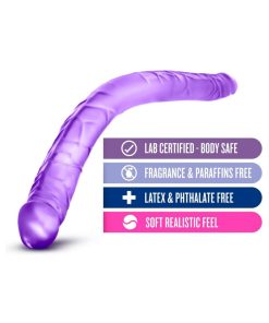 B Yours 16 In. Double Dildo Purple