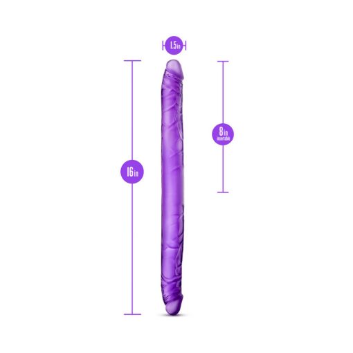 B Yours 16 In. Double Dildo Purple - Image 6