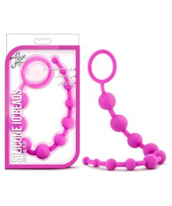 Luxe Silicone 10 Beads For Anal Play Pink