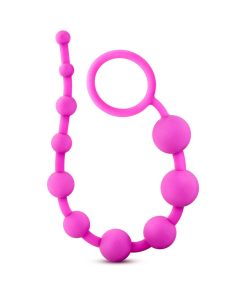 Luxe Silicone 10 Beads For Anal Play Pink
