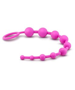 Luxe Silicone 10 Beads For Anal Play Pink