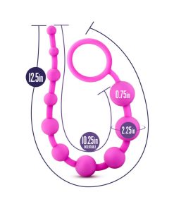 Luxe Silicone 10 Beads For Anal Play Pink