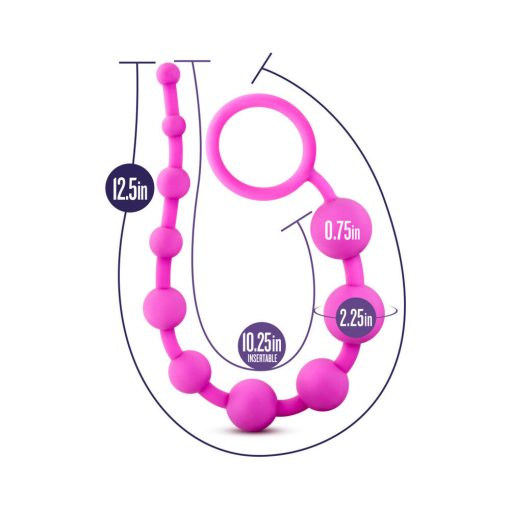 Luxe Silicone 10 Beads For Anal Play Pink - Image 6