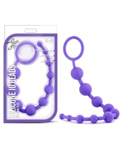 Luxe Silicone 10 Beads For Anal Play Purple