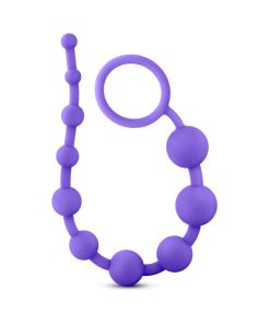 Luxe Silicone 10 Beads For Anal Play Purple