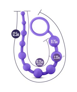 Luxe Silicone 10 Beads For Anal Play Purple