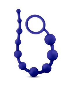 Luxe Silicone 10 Beads For Anal Play Indigo