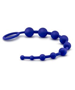 Luxe Silicone 10 Beads For Anal Play Indigo