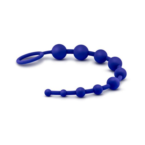 Luxe Silicone 10 Beads For Anal Play Indigo - Image 4
