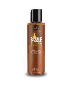 Sensuva Sizzle Lips Warming Edible Gel Salted Caramel 4.2 Oz.