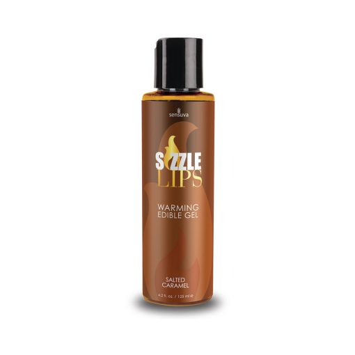 Sensuva Sizzle Lips Warming Edible Gel Salted Caramel 4.2 Oz.
