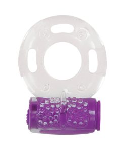 Evolved Ring True 3-Piece Vibrating Ring Set Clear/Purple
