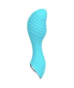 Alternative view of Evolved Little Dipper Rechargeable Silicone Vibrator Blue