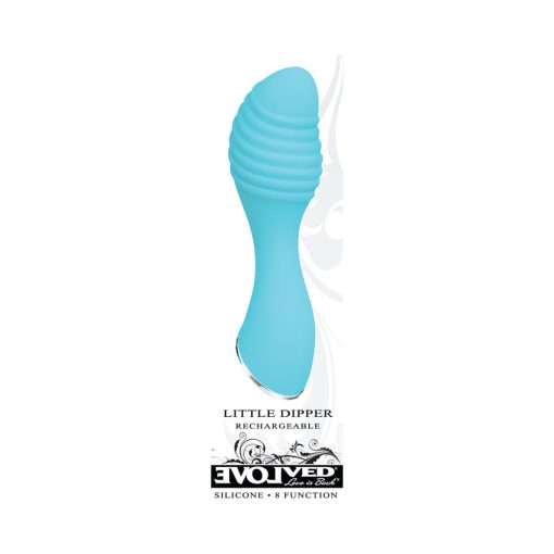 Evolved Little Dipper Rechargeable Silicone Vibrator Blue - Image 5
