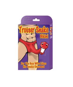 Male Power Trouser Snake Bikini Red O/S