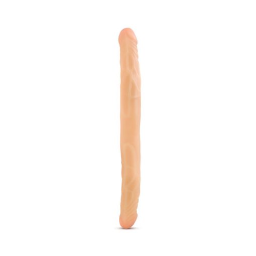 B Yours 14 In. Double Dildo Beige - Image 3