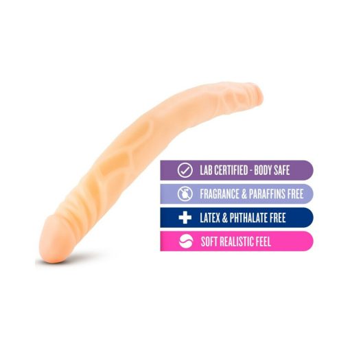 B Yours 14 In. Double Dildo Beige - Image 5