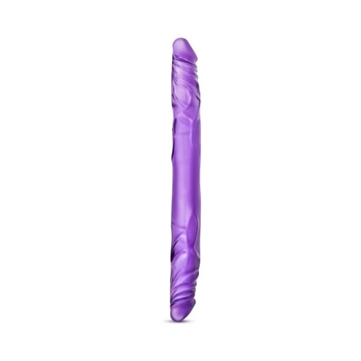 B Yours 14 In. Double Dildo Purple - Image 3