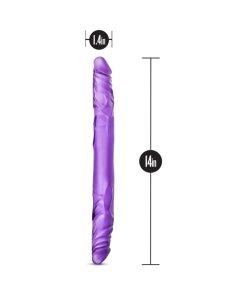 B Yours 14 In. Double Dildo Purple
